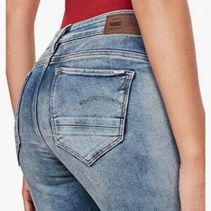 G STAR RAW Women's Arc 3D Mid Rise Skinny Fit Jeans, Medium Aged, 26W x 30L